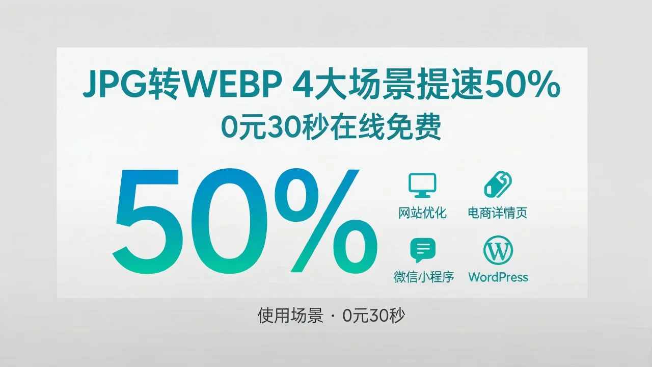 JPG转WEBP 4大场景提速50%