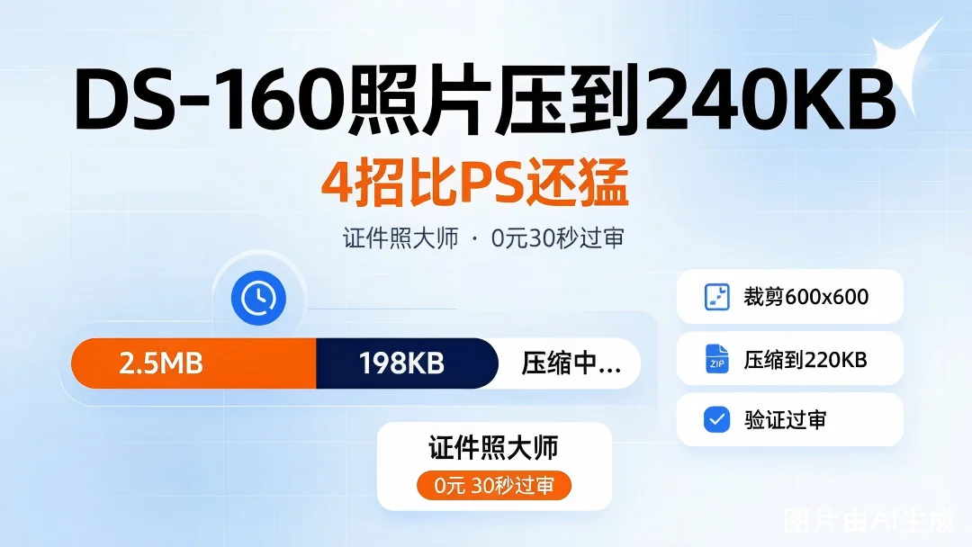 DS-160照片压到240KB 4招比PS还猛