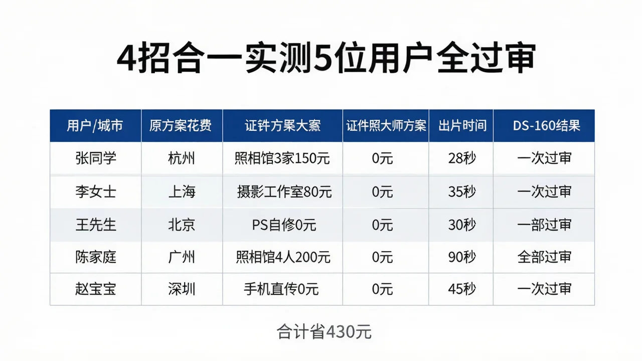 4招合一实测5位用户全过审省430元