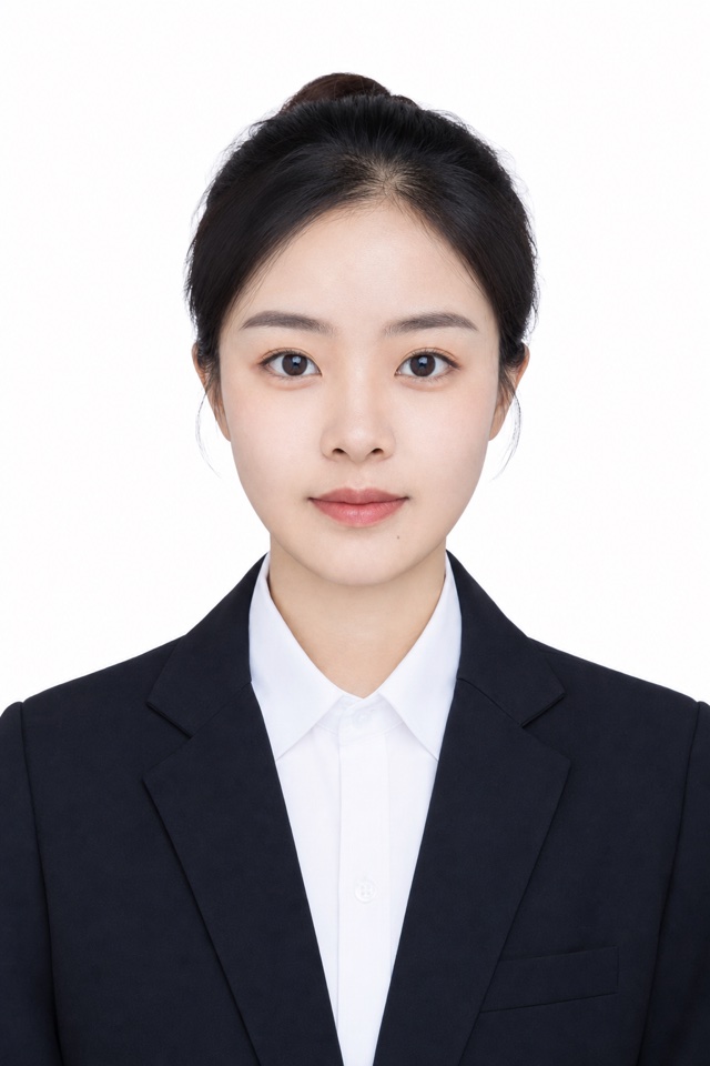 护士执业资格考试证件照示例 - 白底一寸报名照片制作器默认基线 295x413px